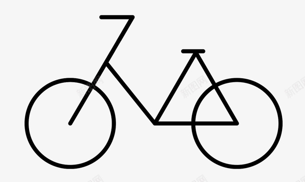 踏青自行车元素图图标