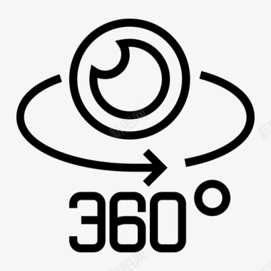 360全景摄影360度全景图标