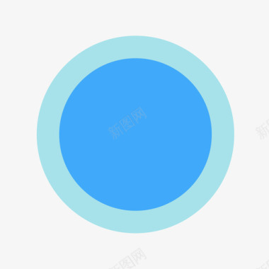 圆圈蓝色圆圈图标