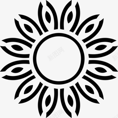 曼陀罗装饰品太阳花图标