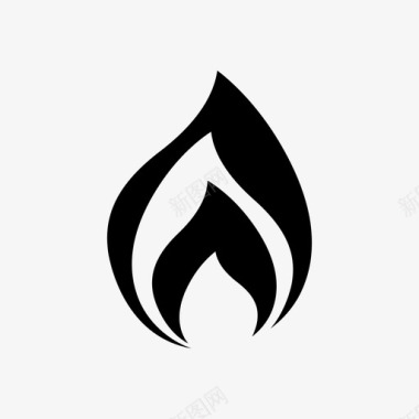 火焰图标火烧元素图标