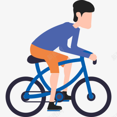 骑自行车的小孩骑自行车图标