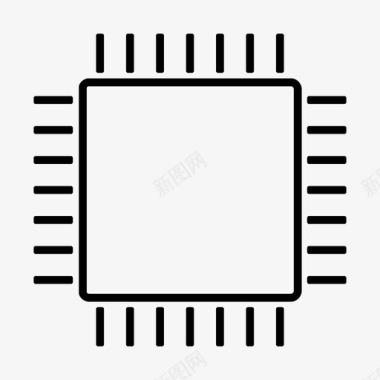 网络主机芯片硬件中央处理器主机图标