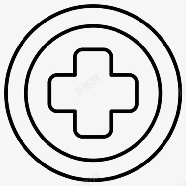 医院急救医院标志图标