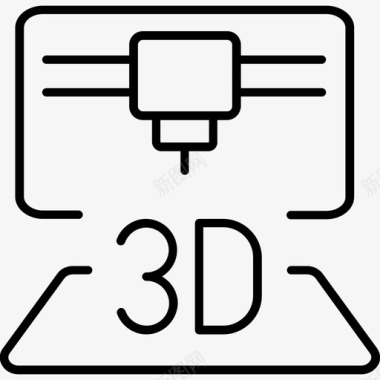 3D苹果3d打印打印机3d汽车打印图标