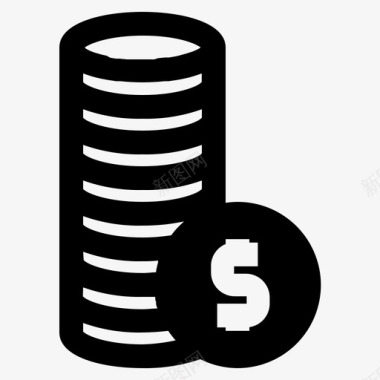 科技数据海报货币基础硬币图标