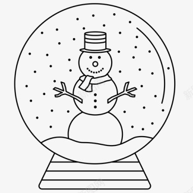 雪球雪人摇一摇圣诞节图标
