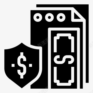 安全防护展板保护防御安全防护图标