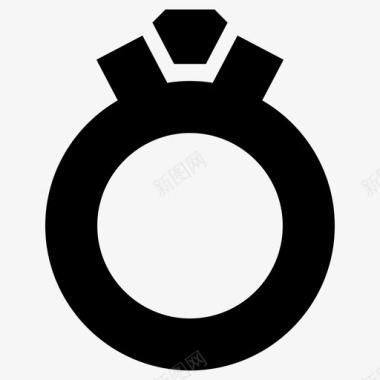 结婚素材结婚戒指珠宝图标