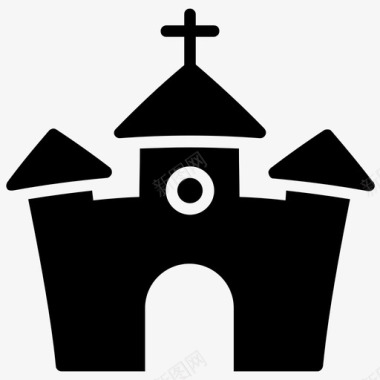 教堂基督教基督教堂图标