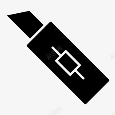 深色色刀切割工具深色结构图标