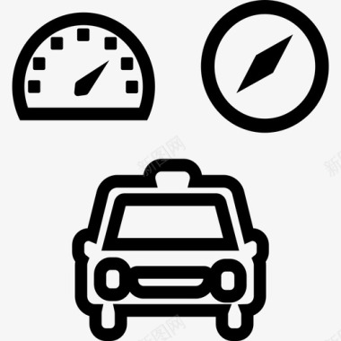 出租车速度和行驶方向图标
