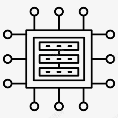 电路处理器芯片电路图标