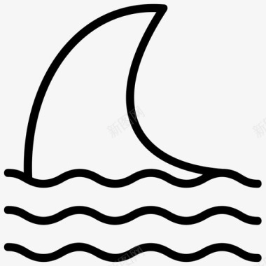 海豚鲸鱼水生动物海豚图标