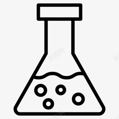 科学小实验烧瓶烧杯实验室图标