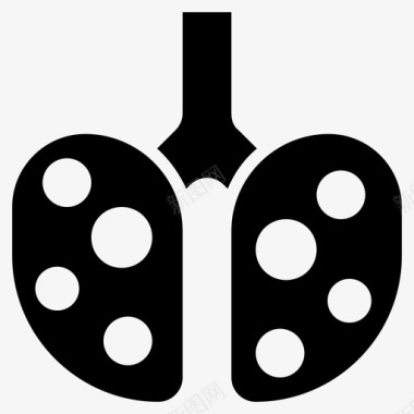 肺部人体器官肺部疾病图标