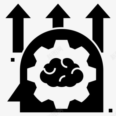 思考的实践大脑潜力图标