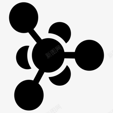 结构原子键化学键图标