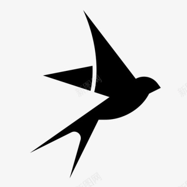 燕子鸟会飞的动物图标