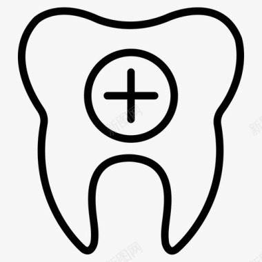 有关牙齿牙科医疗口腔图标