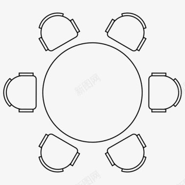 标签会议会议桌讨论桌家具图标