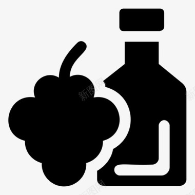 葡萄汁瓶子果汁图标