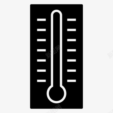 温度计温度计科学深色图标