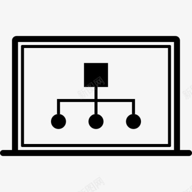 信息电脑会议演示文稿业务图流程图图标