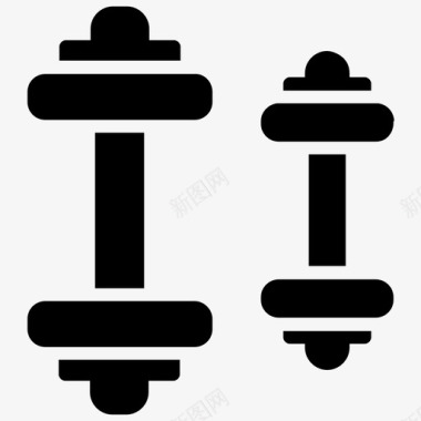 举起哑铃哑铃重量美式足球符号图标图标