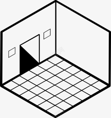 日式地板办公室桌子地板图标