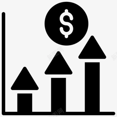 增长业务增长图业务分析业务利润图标