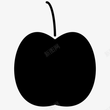 苹果科学黑图标