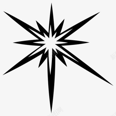 闪闪发光的小手星星明亮的装饰性的图标