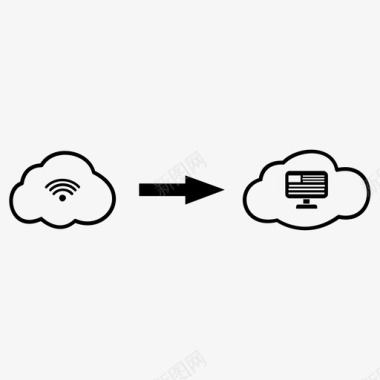 无线遥控图标无线云信号wifii图标