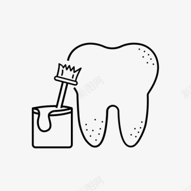 牙齿美白牙医口腔卫生图标