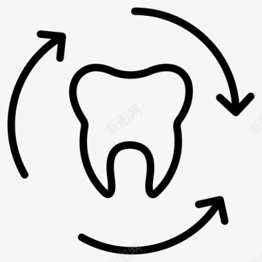 口腔牙科口腔刷新图标