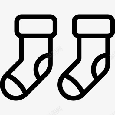 冬季袜子设计针织图标