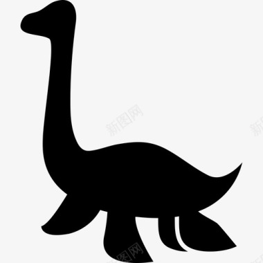 蛇颈龙恐龙怪物图标