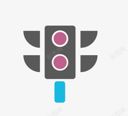 无网络信号标志交通信号灯图标