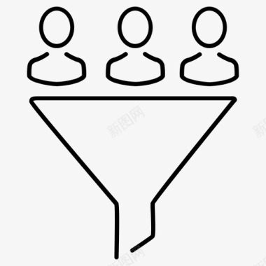 漏斗网漏斗受众转化图标