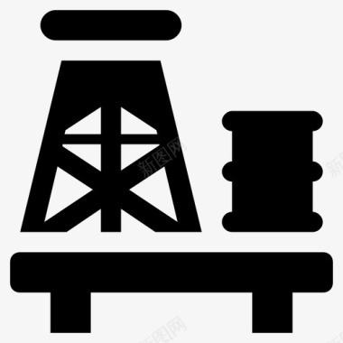 海上钻机海上钻井海上平台图标