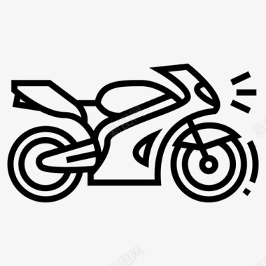 运动摩托车赛车摩托车摩托车运动形象图标