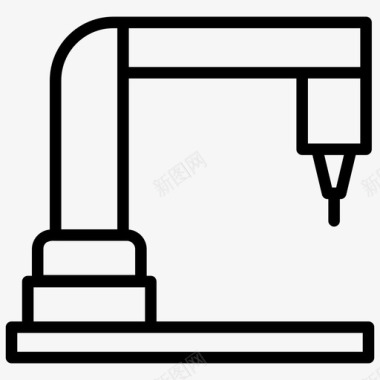 水彩手臂工业机器人工业手臂生产机器人图标