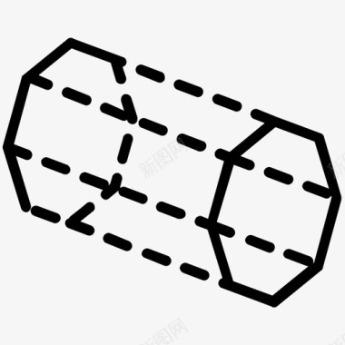 不规则几何线条三维形状二维设计二维形状图标
