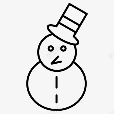 雪人圣诞节快乐图标
