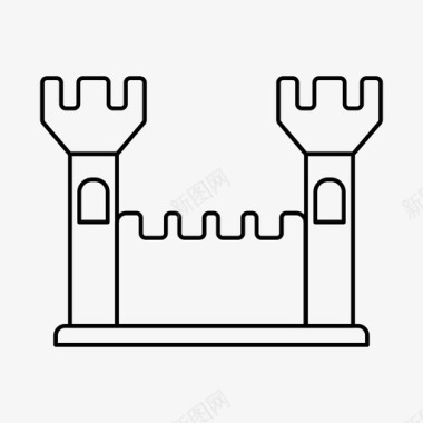 城堡建筑童话图标