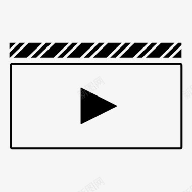 矢量电影放映机电影院电影放映图标