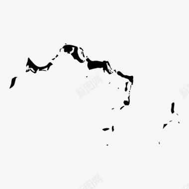 特克斯和凯科斯群岛英国海外领土加勒比海图标