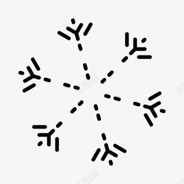 通透雪花雪花圣诞节圣诞装饰图标