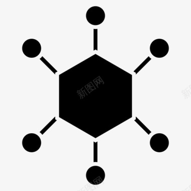 照亮黑暗分子化学科学黑暗图标